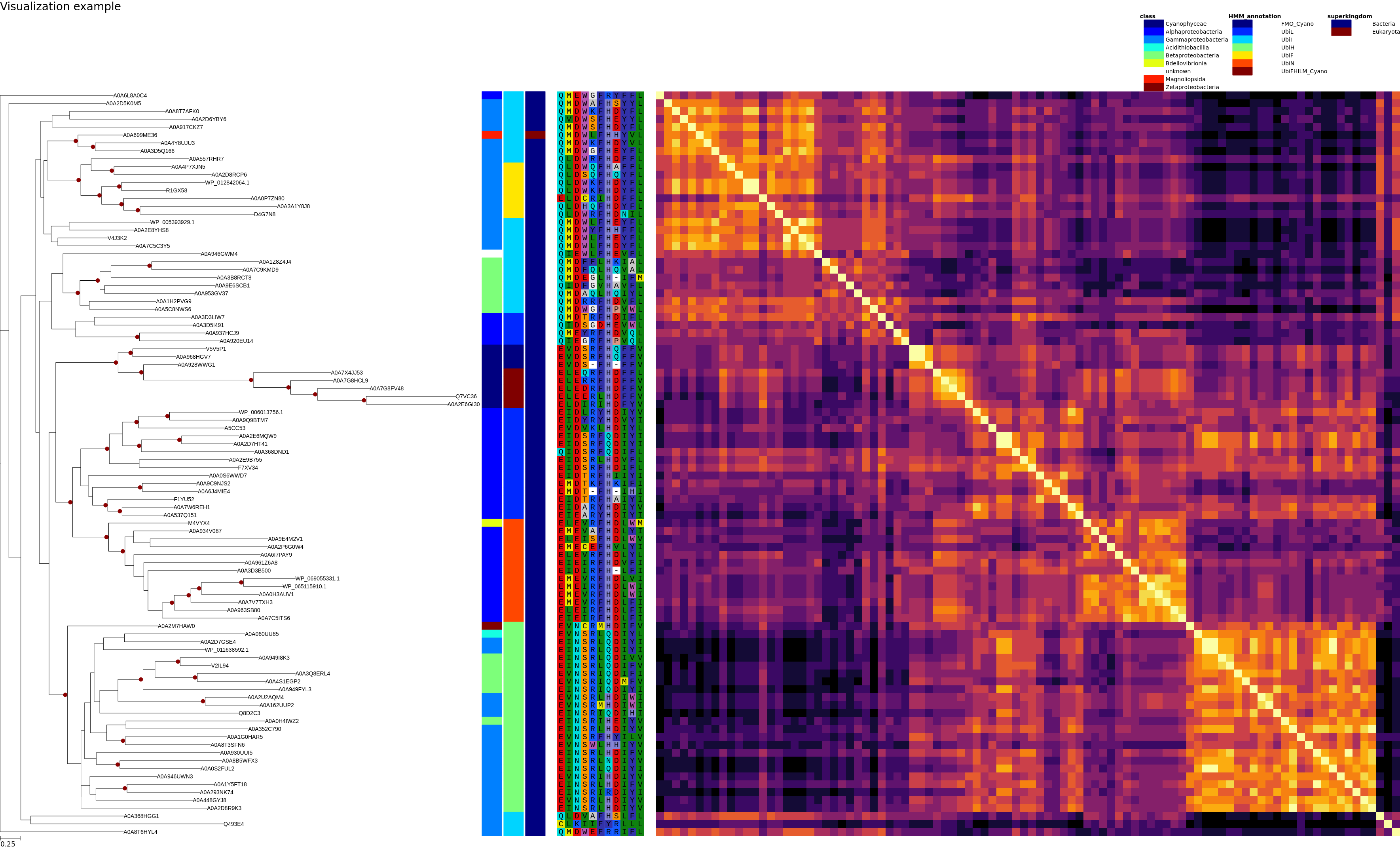 plot tree metadata sector seq and coevol
